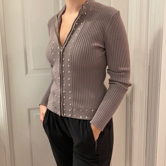 Kenar Gray Cowl Neck Sweater - Picture 1 of 10